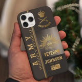 Personalized Army Proudly Served Australian Veteran Gold Rank Camo Phonecase Printed AHVQ24295