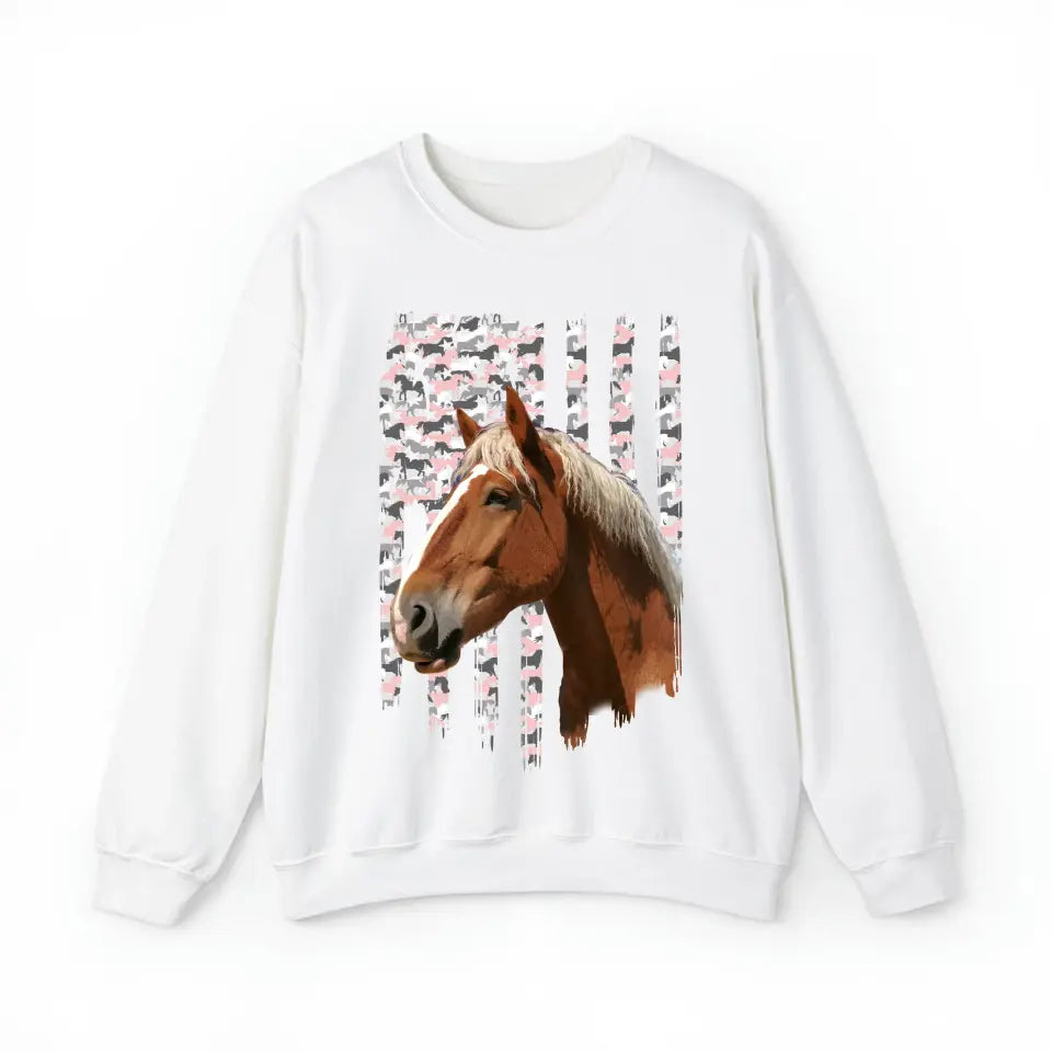 Personalized Upload Your Horse Photo Horse Lovers Gift Sweatshirt & Legging Printed QTHN24291