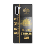 Personalized Army Proudly Served Australian Veteran Gold Rank Camo Phonecase Printed AHVQ24295