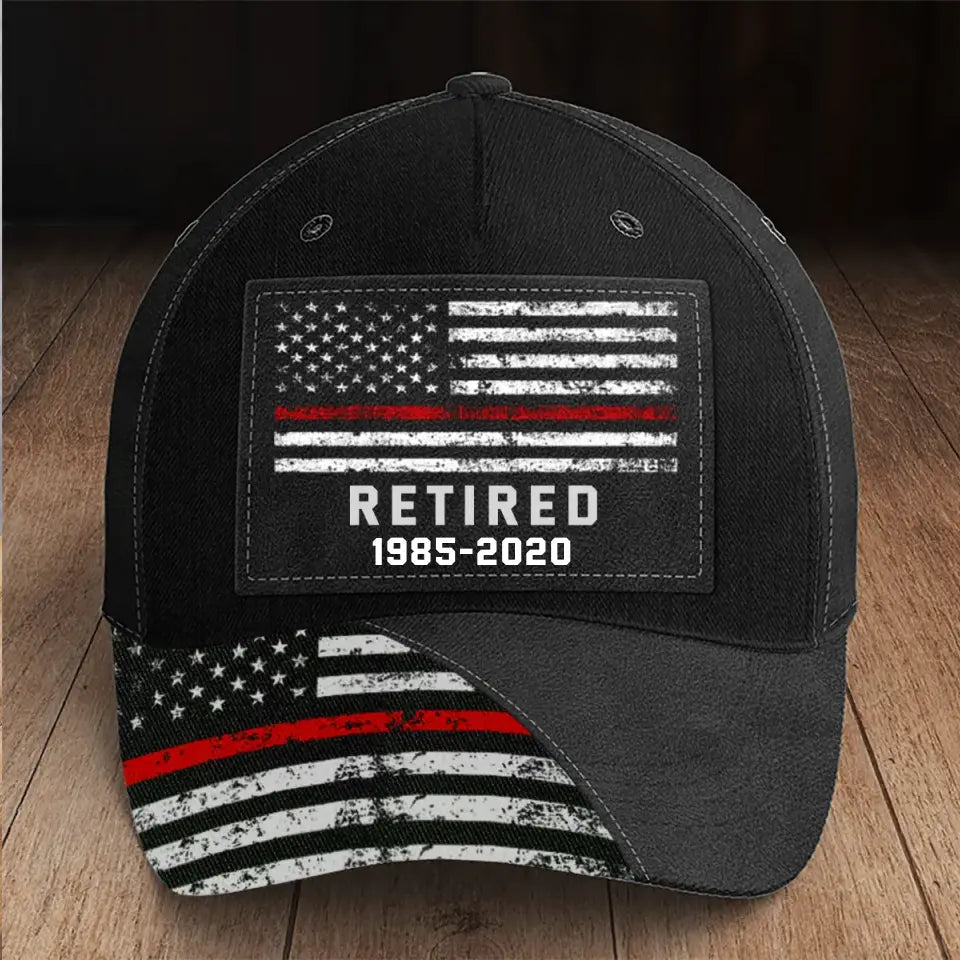 Personalized Retired US Firefighter Custom Served Time Cap 3D Printed KVH24275