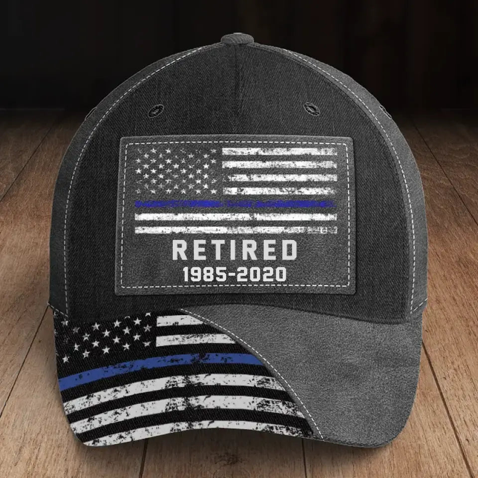 Personalized Retired US Police Custom Served Time Cap 3D Printed KVH24188