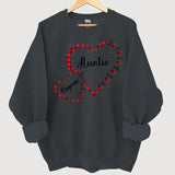 Personalized Auntie & Dog Mom Heart Custom Kid Names Dog Names Sweatshirt Printed KVH24320