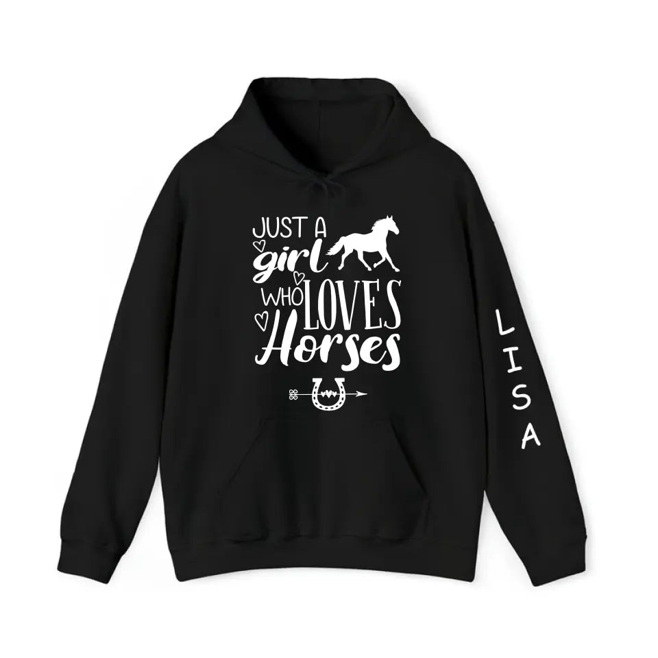 Personalized Just A Girl Who Loves Horses Life Is Better with Horses Hoodie 2D Printed HN24352