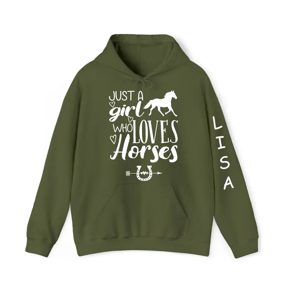 Personalized Just A Girl Who Loves Horses Life Is Better with Horses Hoodie 2D Printed HN24352