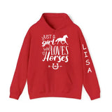 Personalized Just A Girl Who Loves Horses Life Is Better with Horses Hoodie 2D Printed HN24352