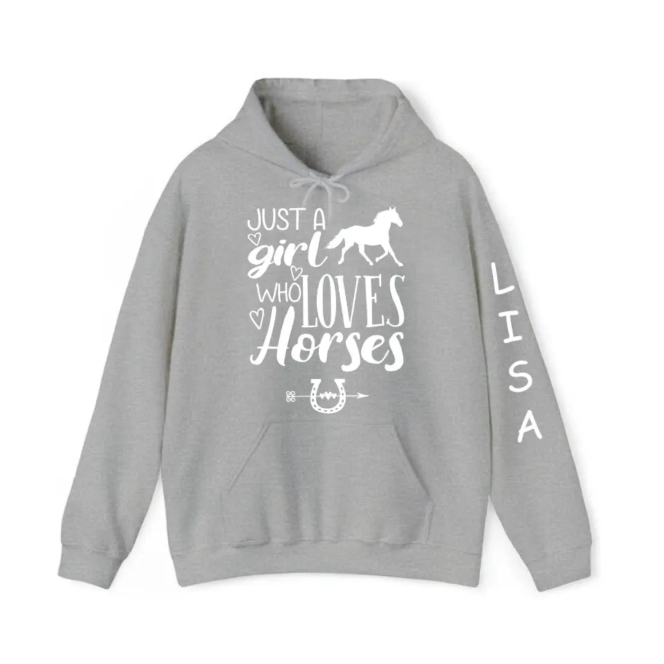 Personalized Just A Girl Who Loves Horses Life Is Better with Horses Hoodie 2D Printed HN24352