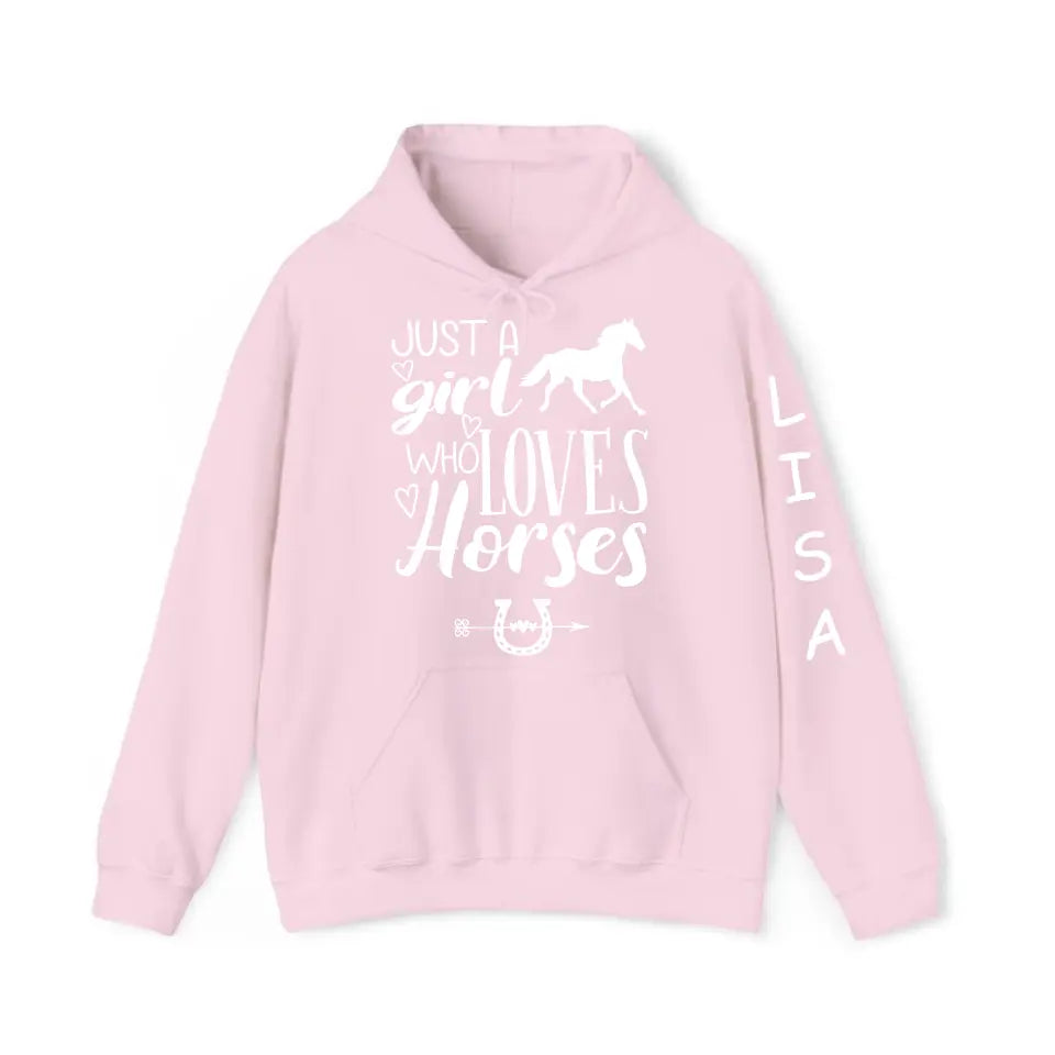 Personalized Just A Girl Who Loves Horses Life Is Better with Horses Hoodie 2D Printed HN24352