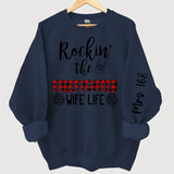 Personalized Rockin' The Firefighter Wife Life Sweatshirt Printed VQ24356