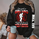 Personalized I'm Just A Girl Who Fell In Love With A Knight In Dirty Turnouts Firefighter Gift Sweatshirt Printed QTVQ24370