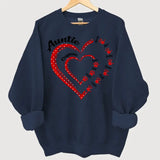 Personalized Auntie & Dog Mom Heart Custom Kid Names Dog Names Sweatshirt Printed HN24369