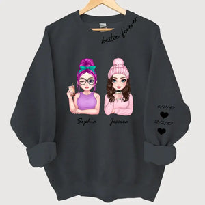 Personalized Bestie Forever Gift for Best Friends  Sweatshirt Printed HN24381