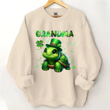 Personalized Grandma Turle Clover & Kid Names Sweatshirt Printed HN24383