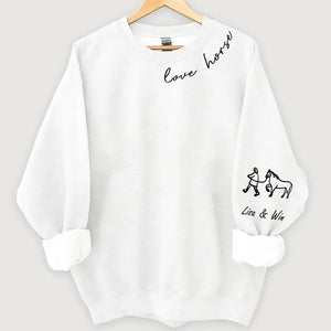 Personalized Love Horse Custom Name Sweatshirt Printed HN24398