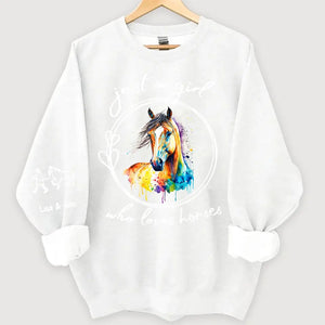 Personalized Just A Girl Who Loves Horses Sweatshirt Printed HN24375