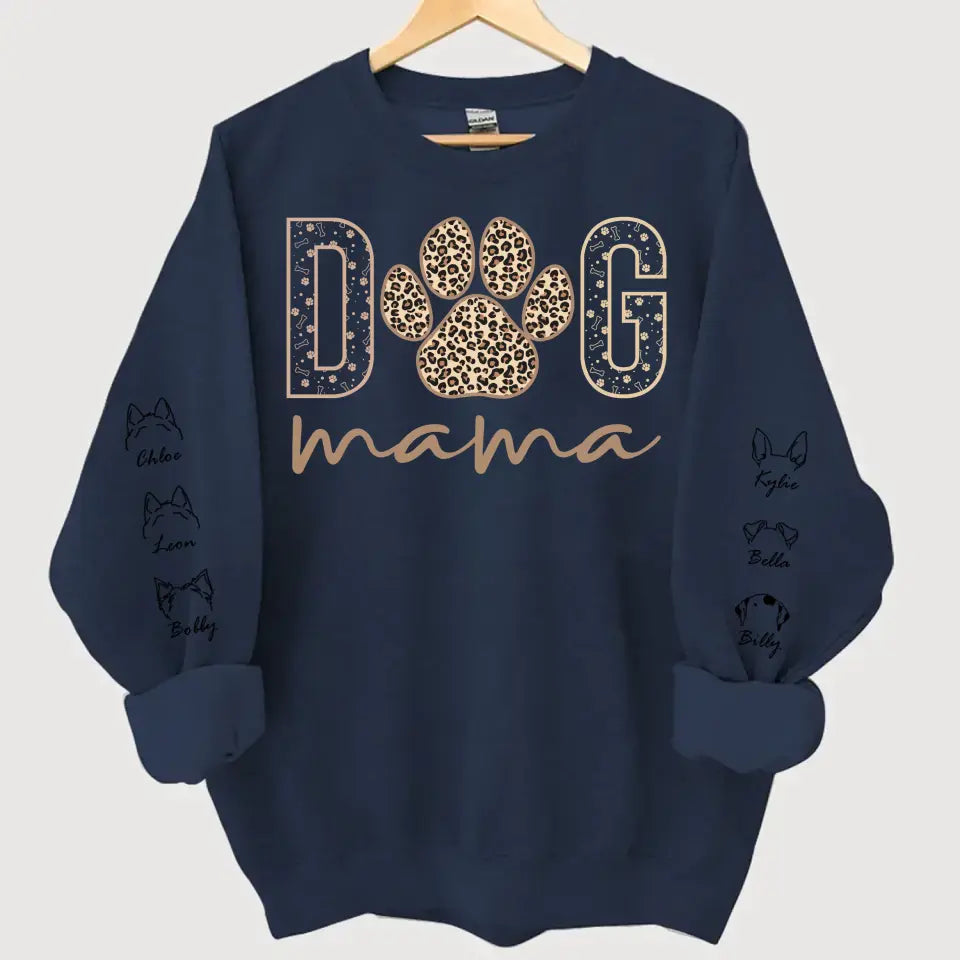 Personalized Dog Mama Dog Mom Dog Ears Line Sweatshirt Printed QTLVA24407