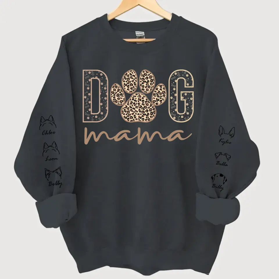 Personalized Dog Mama Dog Mom Dog Ears Line Sweatshirt Printed QTLVA24407