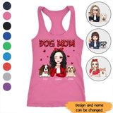 Personalized Dog Mom Dog Lovers Gift Women's Ideal Racerback Tank Printed HN24409