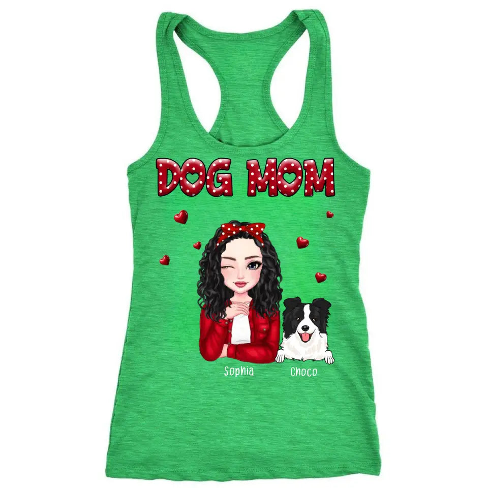 Personalized Dog Mom Dog Lovers Gift Women's Ideal Racerback Tank Printed HN24409