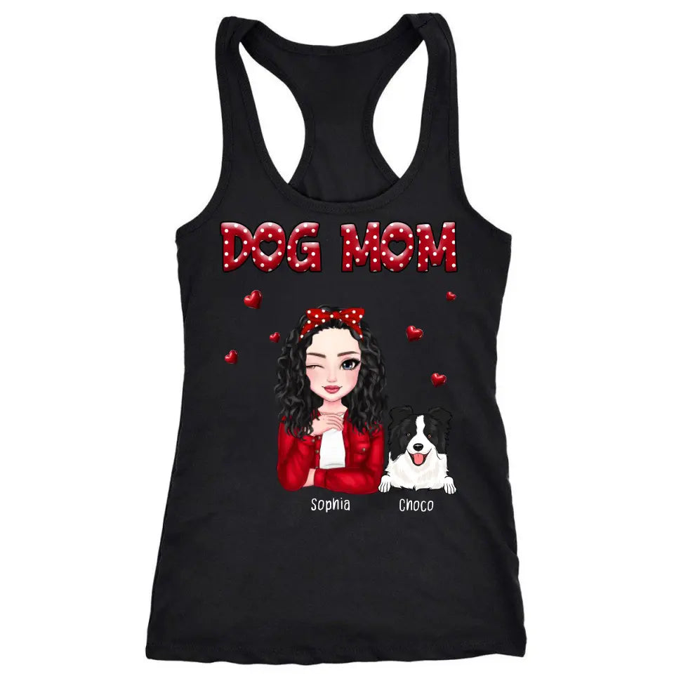 Personalized Dog Mom Dog Lovers Gift Women's Ideal Racerback Tank Printed HN24409