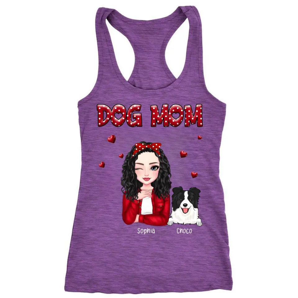 Personalized Dog Mom Dog Lovers Gift Women's Ideal Racerback Tank Printed HN24409