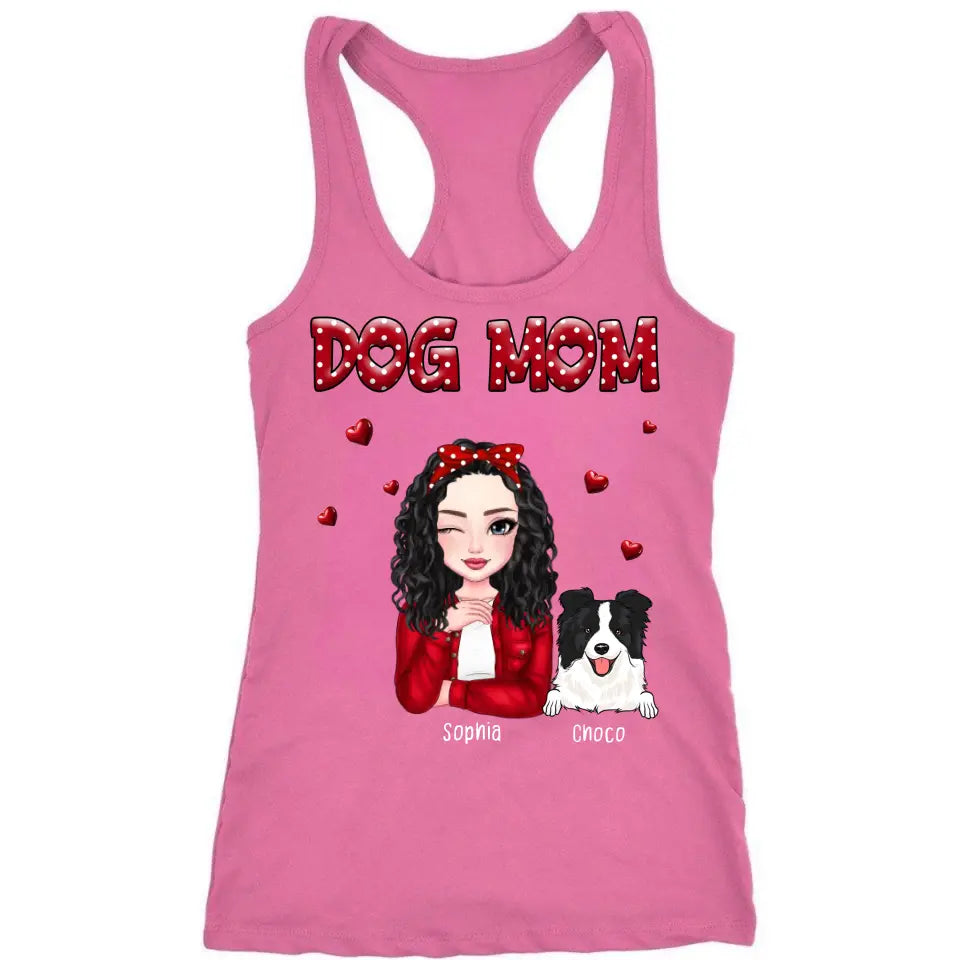 Personalized Dog Mom Dog Lovers Gift Women's Ideal Racerback Tank Printed HN24409