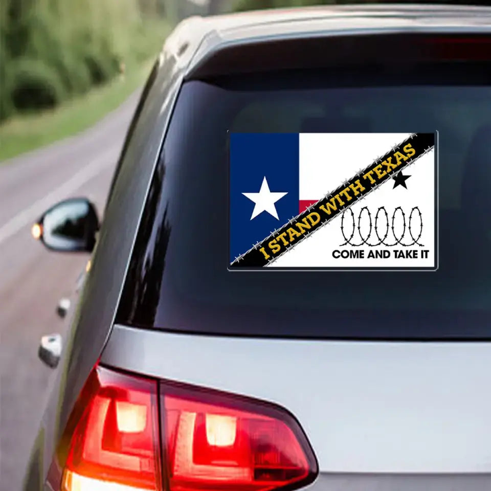 Personalized I stand With Texas Decal Printed AHVQ24421