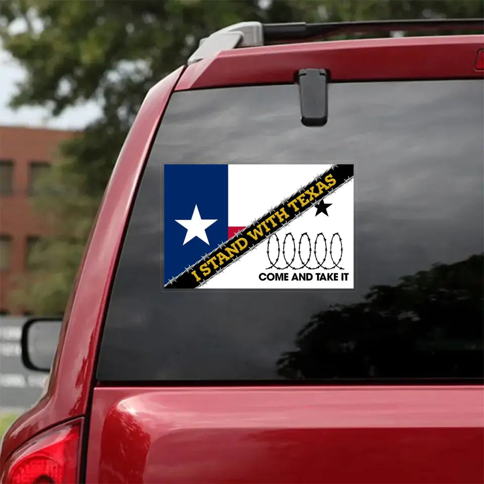 Personalized I stand With Texas Decal Printed AHVQ24421