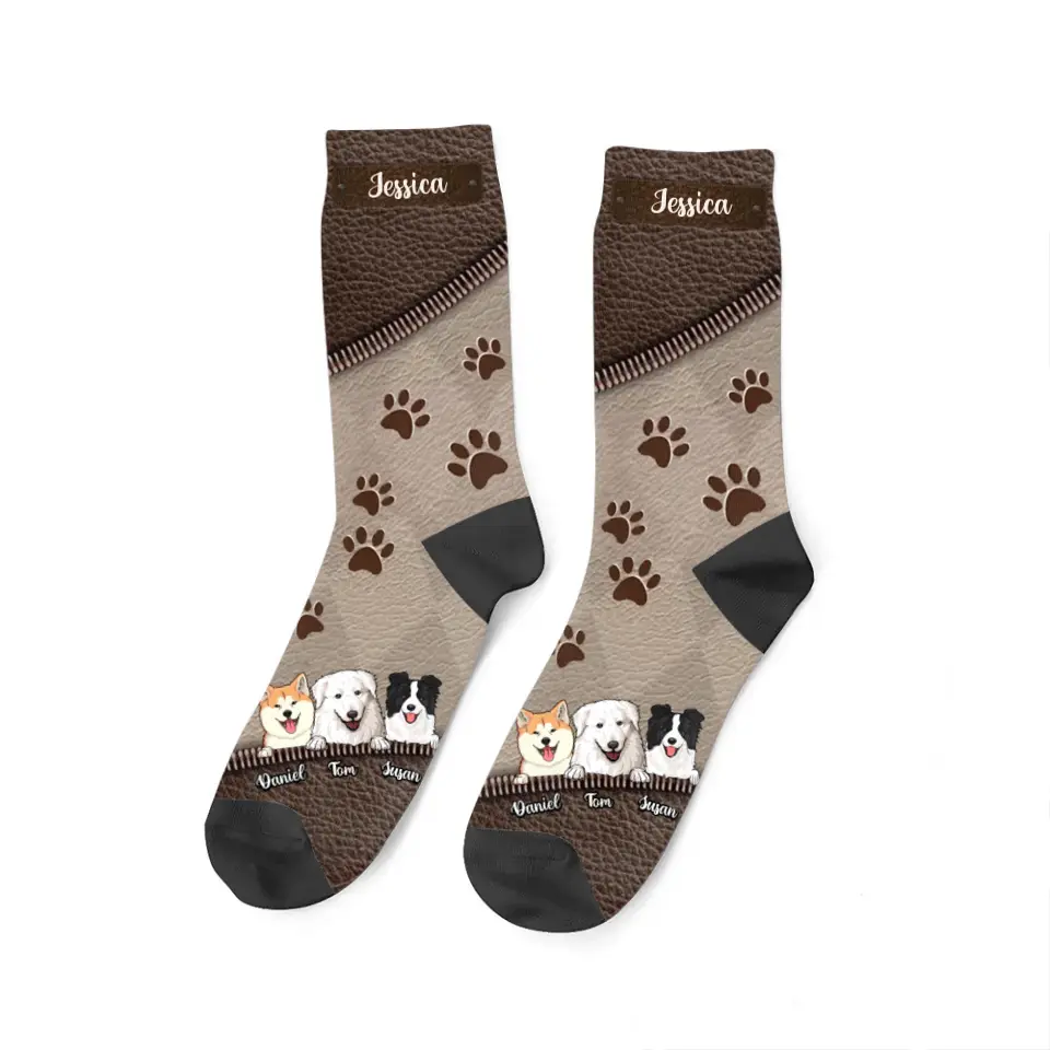 Personalized Dog Paw Dog Lovers Gift 3D Socks Printed VQ24452