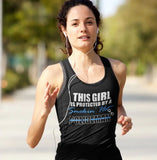 Personalized This Girl Is Protected By A Smokin' Hot Policeman Police Gift Women's Ideal Racerback Tank Printed QTLVA24454