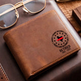 Personalized When Tyranny Becomes Law Rebellion Becomes Duty Retired Firefighter US State Laser Leather Wallet AHVA24457