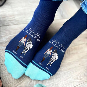 Personalized Just A Girl Who Loves Horses 3D Socks Printed VQ24460