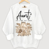 Personalized Aunt Like A Mom Only Cooler Hands with Kid Names Sweatshirt Printed VQ24477