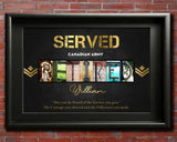 Personalized Served Retired Canadian Army Rank Camo Custom Name Poster Printed AHKH24478