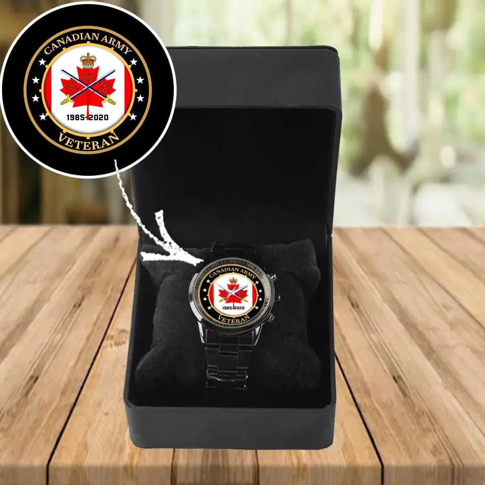 Personalized Canadian Armed Forces Logo Custom Time Watch Printed 24469AHVQ