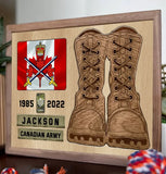 Personalized Canadian Army Rank Camo Custom Name & Time Poster Printed QTKH24481