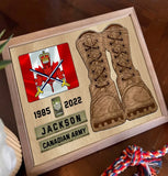 Personalized Canadian Army Rank Camo Custom Name & Time Poster Printed QTKH24481