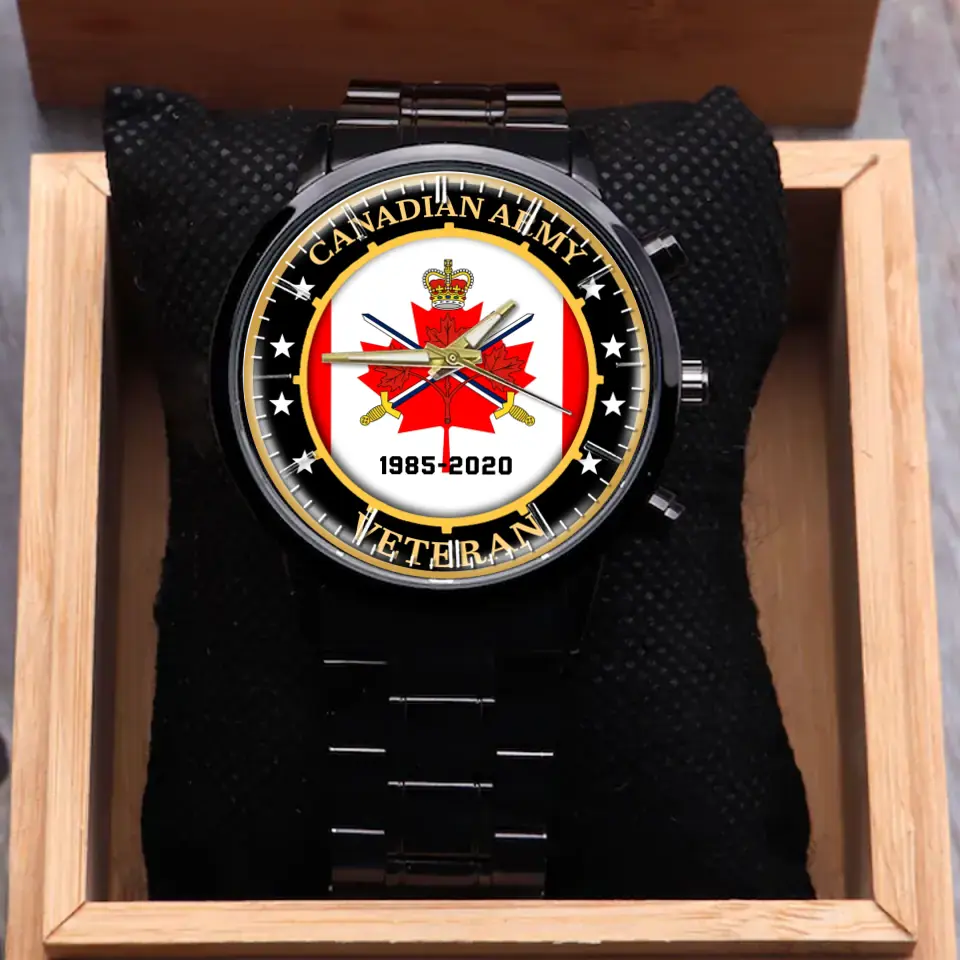 Personalized Canadian Armed Forces Logo Custom Time Watch Printed 24469AHVQ