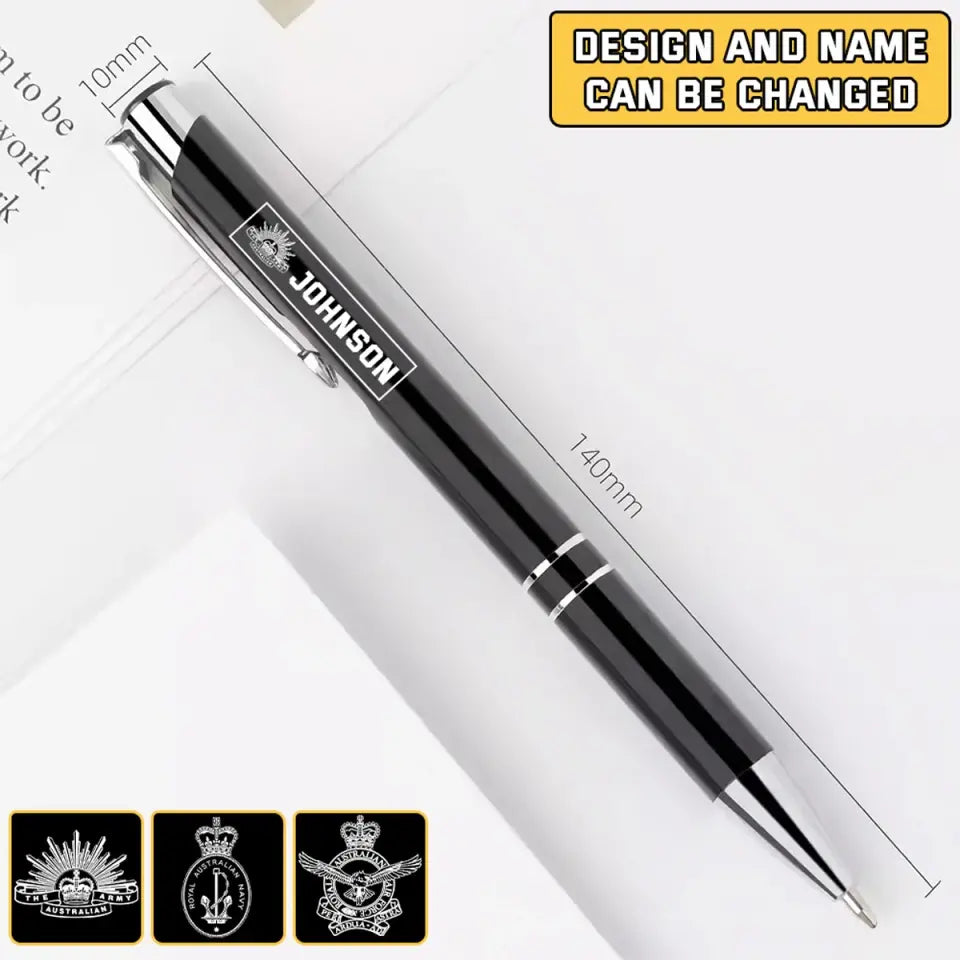 Personalized Australian Army Logo Custom Name Pen Laser Engraving Printed QTVQ24510