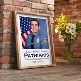 Personalized Upload Your Photo Retired US Police Officer Custom Department & Time Poster Printed LVA24535