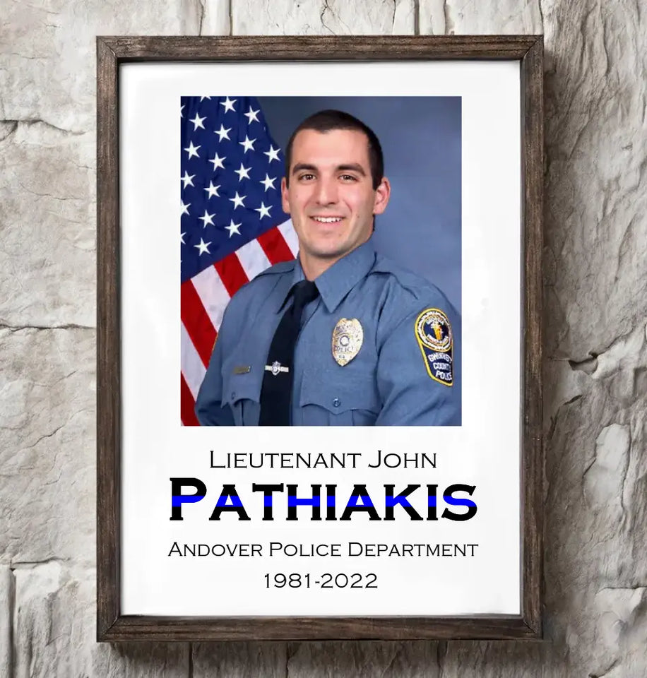 Personalized Upload Your Photo Retired US Police Officer Custom Department & Time Poster Printed LVA24535