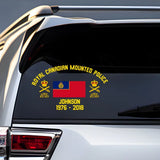 Personalized Royal Canadian Mounted Police Rank & Custom Name Decal Printed VQ24546