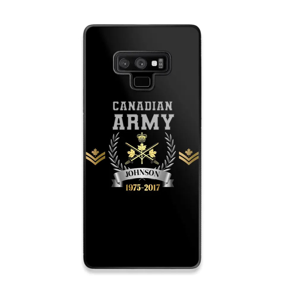 Personalized Canadian Army Rank Camo Custom Name & Time Phonecase Printed AHVQ24540