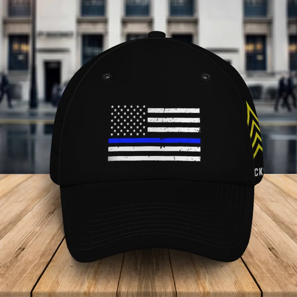 Personalized US Police US State Rank Camo Cap 3D Printed KH24536