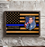 Personalized Upload Your Photo US Police Custom Rank Name & Department Poster QTLVA24552