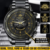 Personalized Australian Army Veteran Rank Camo Custom Name & Time Watch Printed AHLVA24564