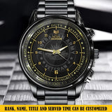 Personalized Loyalty Duty Respect Service Honor Integrity Courage Australian Veteran Rank Camo Custom Name Watch Printed AHKH24581