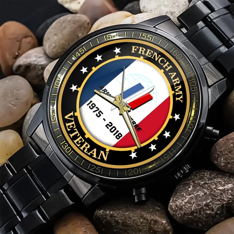 Personalized French Army Logo Custom Time Watch Printed AHVQ24572