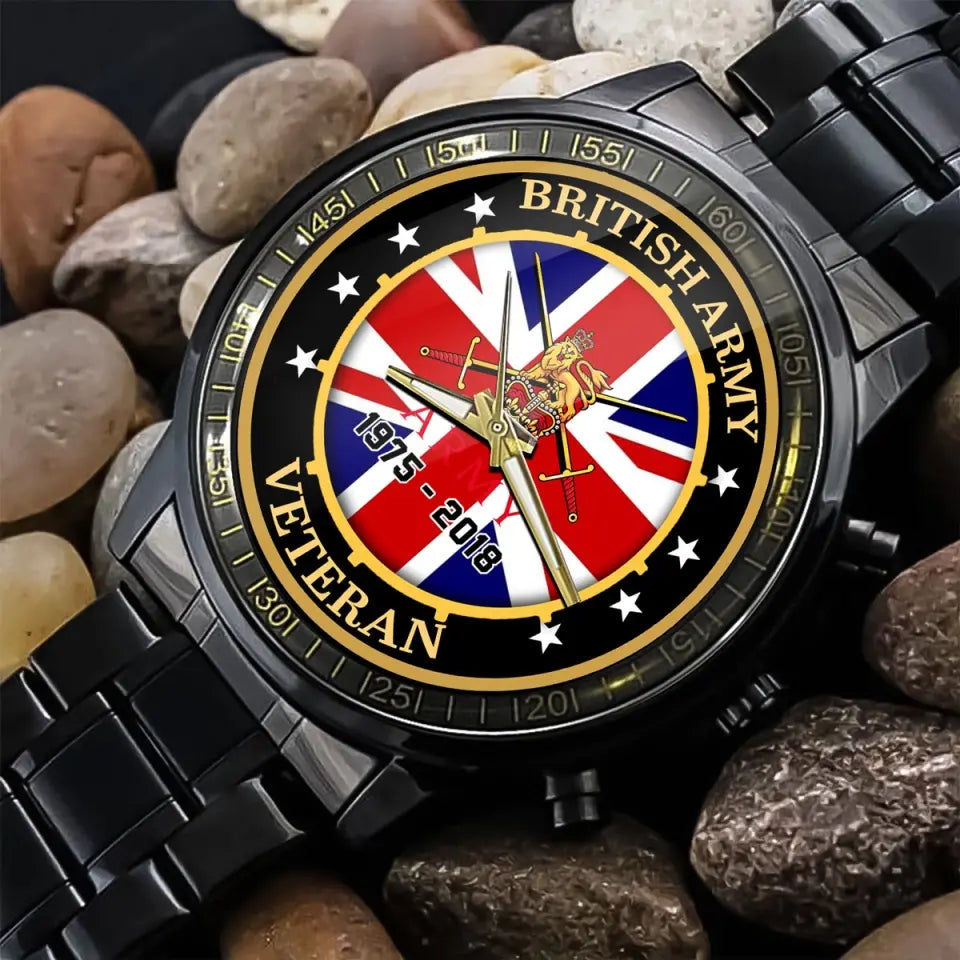 Personalized British Army Logo Custom Time Watch Printed AHVQ24572