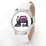 Personalized Jeep Girl Custom Name Women Watch Leather Band Printed HN24574