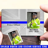 Personalized Upload Your Photo Retired UK Police Officer Aluminum Wallet Card Printed QTVQ24577